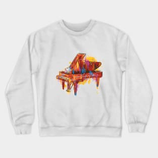 Music feeds my soul, colourful piano, composition Crewneck Sweatshirt